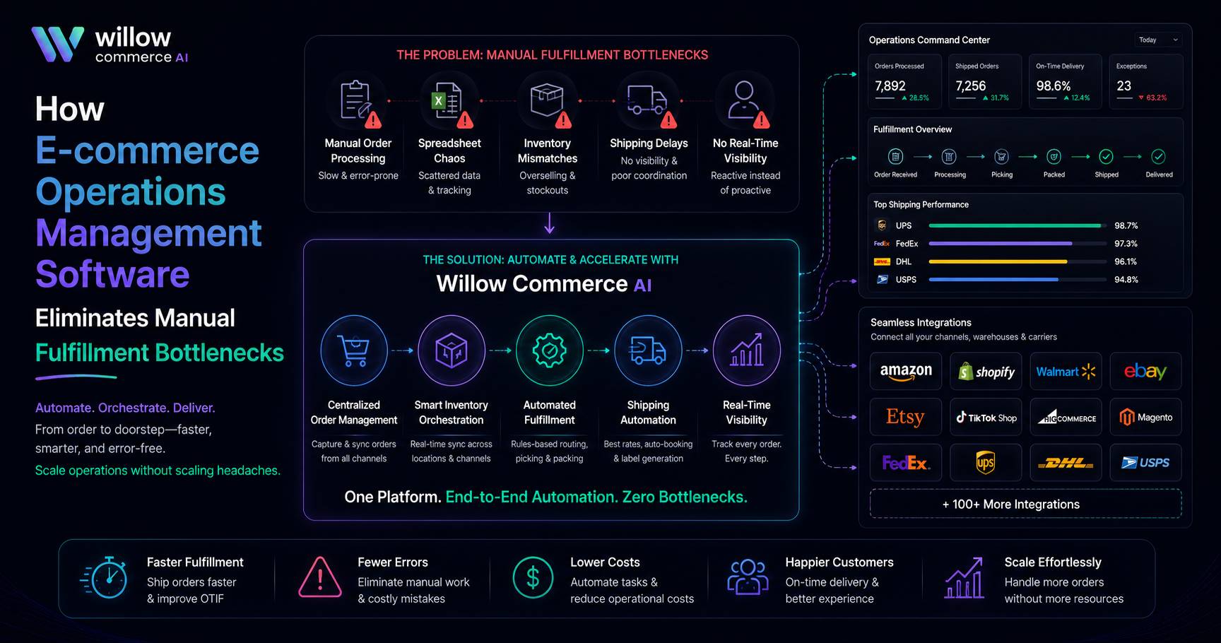 How E-commerce Operations Management Software Eliminates Manual Fulfillment Bottlenecks